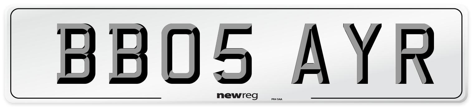 BB05 AYR Number Plate from New Reg